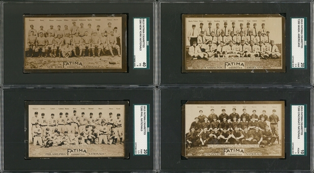 1913 T200 Fatima Team Cards SGC-Graded Collection (4 Different)